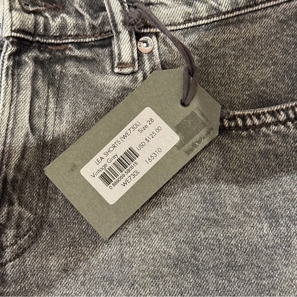 BNWT All Saints Y2K Lea High Waist Frayed Hem Distressed Denim Shorts, US 28, - Picture 10 of 13